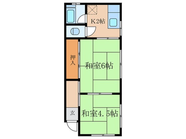 田口荘の物件間取画像